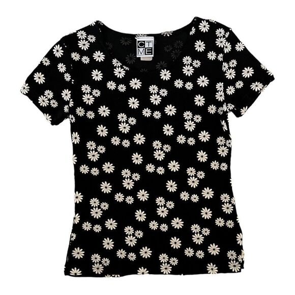 𝅺vintage Floral Shrunken Tee - Picture 1 of 5